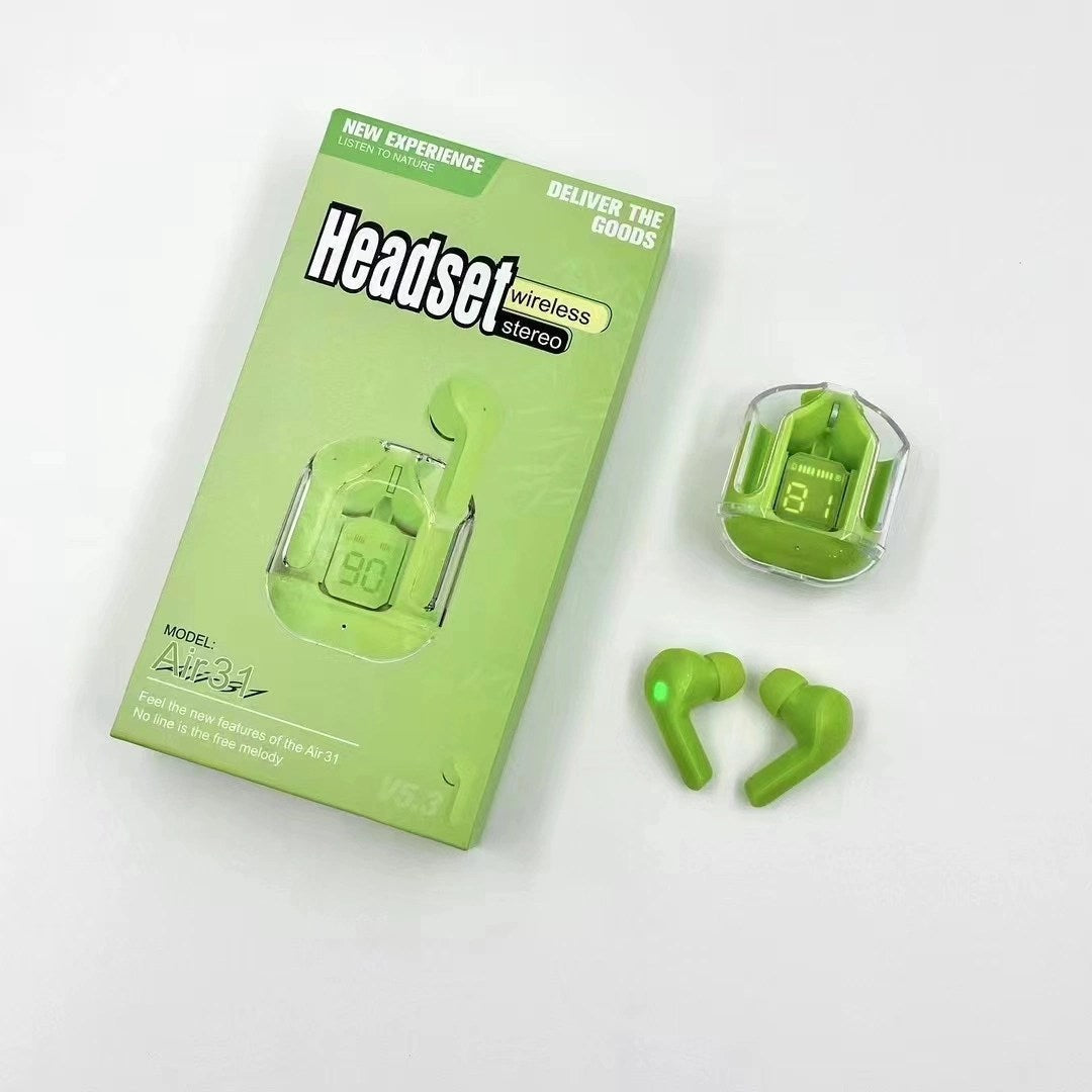 Air 31 Transparent Wireless Stereo Earbuds ( Random Colour )