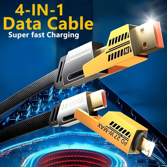 4-in-1 Multi Usb Charging Cable to Usb-c To Usb-c, Usb-c To Lightning, Usb-a To Usb-c