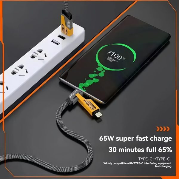 4-in-1 Multi Usb Charging Cable to Usb-c To Usb-c, Usb-c To Lightning, Usb-a To Usb-c